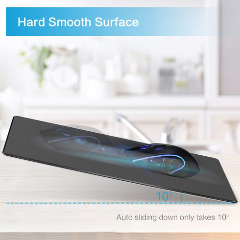 Hard Mouse Pad, Unique 3 Layers Design with Plastic Surface for High DPI Mice, Large Size (11.6"x9.5") Black