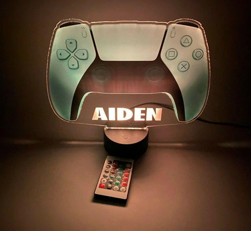 16 New Video Game Controller Gamer Name Gamertag Gaming Room Games Gift Bedroom Night Light Up Table Desk Lamp LED Free