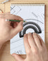 Honagu Triangular Ruler Set, 4 Pieces Aluminum Alloy Ruler, Metal Drafting Ruler for Students, Engineers, Office
