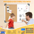 White Board Cork Board Combo, 24×18 inch Magnetic Dry Erase Board, Vision Board for Office, Home, School
