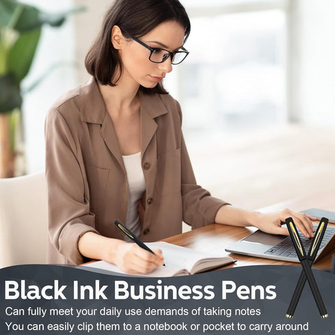 Outus 150 Pcs Black Gel Ink Pens, Ultra Fine Point Rollerball Pens for Office, School, Writing, Sketching