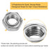 uxcell 10Pcs Hex Weld Nuts, M10x1.5mm Carbon Steel Hex Nuts for DIY Home Repair, Silver