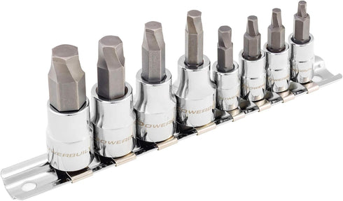 Powerbuilt 8 Pc. 3/8" Drive SAE Zeon Hex Bit Socket Set - Hand Tools, Sockets for 3/8" Drive