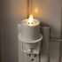 Luminara Flameless Candle Nightlight w/Dusk to Dawn Light Dark Auto Sensor, White Wall Plug Indoor Night LED Light
