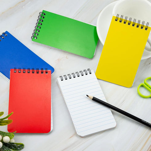 Top Bound Memo Books, 3" x 5", Pocket Notebook, Spiral Memo Pads, 75 Sheets Per Notebook, 10 Pack (A7)