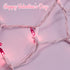 Pink Christmas Lights 25FT 100 Incandescent Bulbs with White Wire for Valentine's Day, Wedding, Party, Indoor & Outdoor