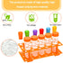 ZENFUN 12 Pieces Jumbo Test Tubes with Stand, 5 Jumbo Test Tubes, 6 Liquid Droppers, 1 Storage Stand, Multi-Color