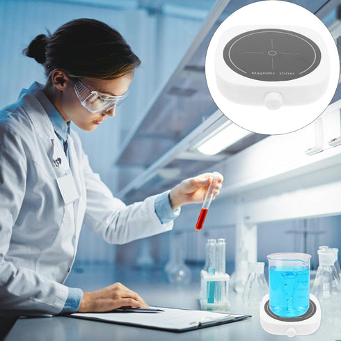 Magnetic Stirrer with Stir Bars and Power Cord, Lab Mechanical Stir Plate for Laboratory Mixing