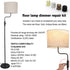 Zing Ear ZE-02A Rotary Dimmer Switch for Floor Torchiere Lamps, 500W Max, 120VAC Knob Switch Replacement Kit.