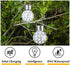 2 Pack Hanging Solar Light Outdoor, Waterproof Ball Shaped Night Light for Gardens, Patios