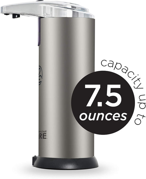 Commercial Care (220 ml 7.5 oz) Touchless Soap, Hand Sanitizer Dispenser Battery Operated Automatic Soap Dispenser