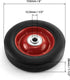 QWORK 2 Pack Premium Rubber Wheel, 6" x 1.5", 1/2" Axle, Hand Truck Wheel with Ball Bearing, Capacity up to 132 lbs
