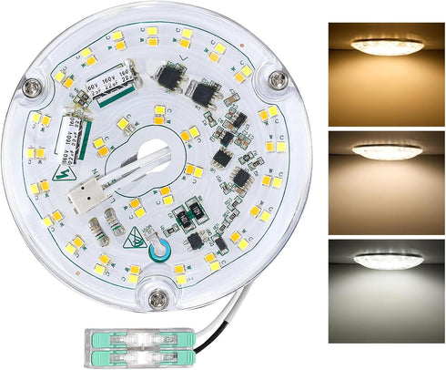 4 Inch Ceiling Fan LED Light Replacement, 18W 2100LM 3CCT 3000K 4500K
