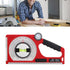 Engineering Inclinometer, Portable Universal Slope Measuring Ruler with Dual Scale Rotary Pitch Finder