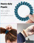 Uniclife 6 Pcs Stretchable Wristband Keychain, Flexible Spring Spiral Coil Key Holder with Gold Spring O Ring