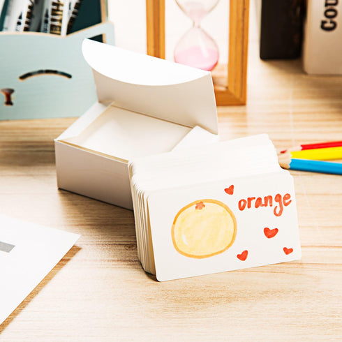 ZOOYOO Blank White Cardboard Message Card - Business Card 100 PCS (White)