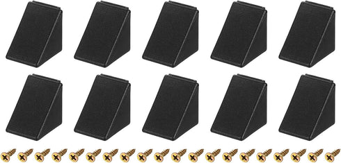 uxcell 10Pcs 90 Degree Plastic Corner Braces with Cover Cap, 17.2x21x21mm Nylon