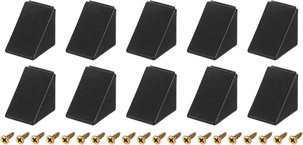 uxcell 10Pcs 90 Degree Plastic Corner Braces with Cover Cap, 17.2x21x21mm Nylon