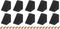 uxcell 10Pcs 90 Degree Plastic Corner Braces with Cover Cap, 17.2x21x21mm Nylon