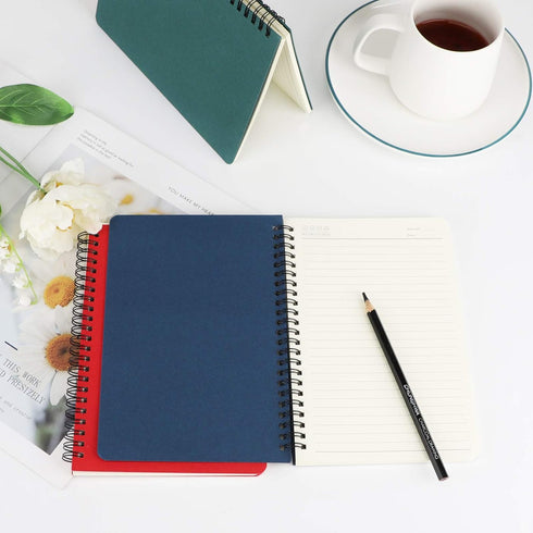 EUSOAR Spiral Lined Notebook, A5 3 Packs, 5.5"X8.3", 120 Pages Lined Travel Writing Notebooks Journal