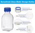 PATIKIL 2 Pack Reagent Media Storage Bottles, 500ml Borosilicate Glass Square Graduated Bottles with GL32 Cap