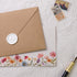 Liheheca Pack 24, Set 4x6 Inch Floral Thank You Cards with Kraft Envelopes and Wax Seal Stickers, Bulk of Flower