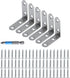 Ferixan 90 6 Pack 2 inch L Shelf Brackets - Small Light Weight Degree Angle Corner Bracket: Stainless Steel Solid