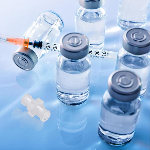 30 PCS Luer Lock Syringe Adapter for Bottles, Clear Female Luer to Syringe Transfer Connector