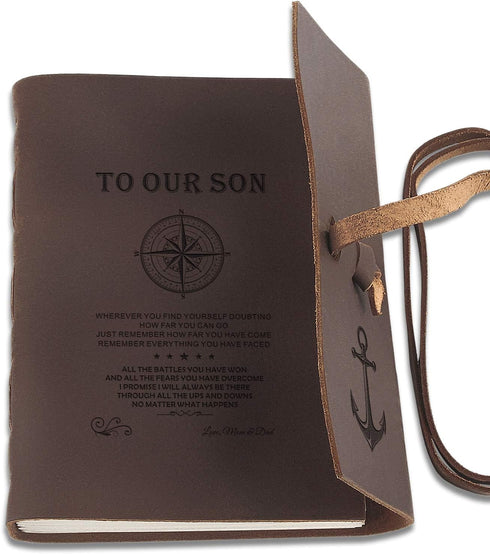 Premium Handmade Leather Journal, Personalized Antique Writing Notebooks, 7x5 Inch Unlined Leather Bound Daily Notepad