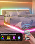 WILLED RGB LED Strip Lights, Under Bed Light Motion Activated Sensor, RF Remote Control with Timer, Color Changing