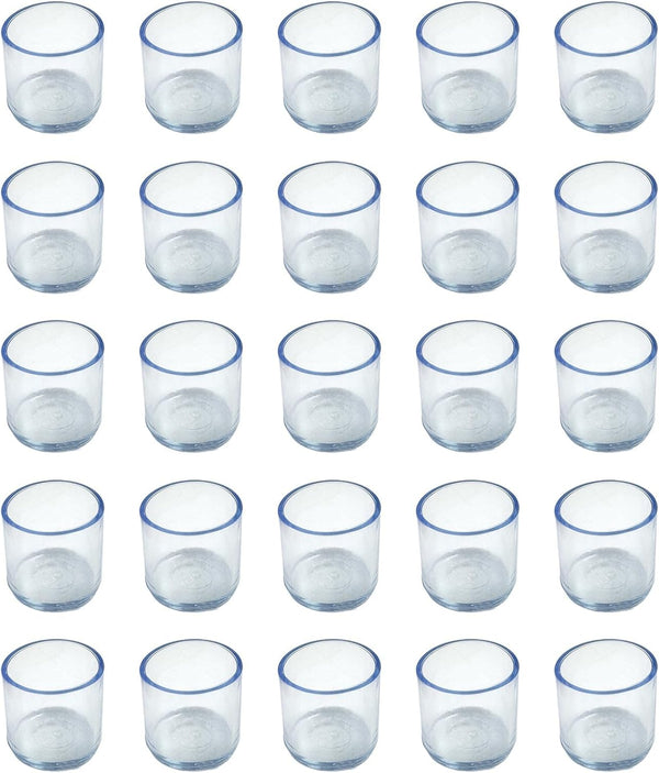 Ainiveiya 25PCS Silicone Chair Leg Floor Protectors 1-Inch ID Clear Chair Leg Tips,
