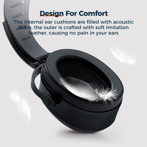 Noise Cancelling Headphones for Adults Kids, Adjustable Ear Muffs for Autism, Effective Hearing Protection