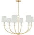 Aspen Creative 32718-2A, 3" 4" 4" Set 2 Empire Clip-On Chandelier Lamp Shade, White, Top x Bottom x Slant Height