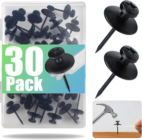 30 Pack Double Headed Push Pins for Hanging Pictures & Tapestry, Mini