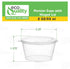 EcoQuality 50 Pack 2 Oz Leak Proof Plastic Condiment Souffle Containers with Attached Lids for Sauces, Food Storage
