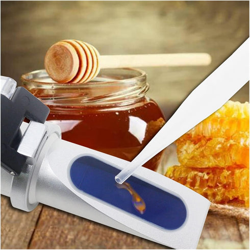 VGVGV Content(Set 1 Brix Refractometer, Water Honey Refractometer with ATC Calibration Honey Moisture Meter Tester