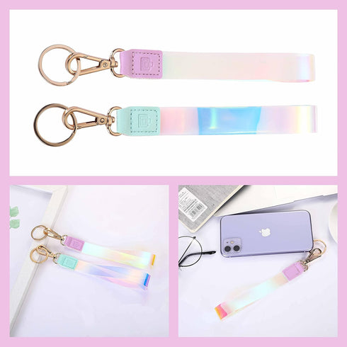 Cute Wrist Lanyard for Keys - Women’s Wristlet Strap for USB, Small Wallet & Phone, Aesthetic Mini Key Chain Holder