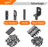 WISSXNA 100Pcs 4 Pins(5mm 6mm) Shelf Pegs for Shelves, Styles Shelf Pins Kitchen Cabinet Shelf Pegs,Black Shelf Holders
