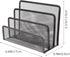Operitacx Metal Letter Magazine Tray, Black Desk Holder with Folder Slots for Paper Document Organization