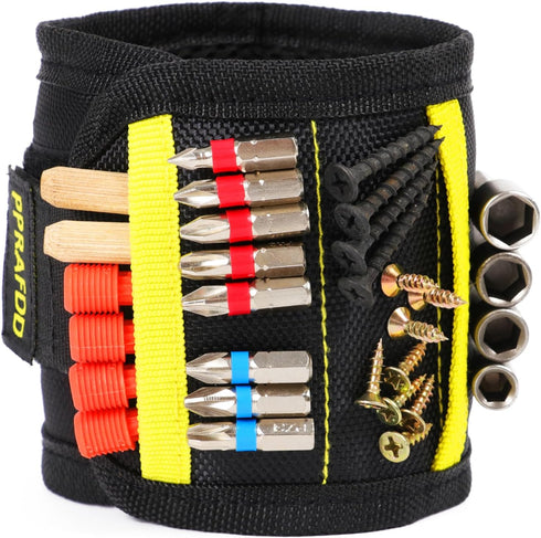 PPRAFDD Magnetic Wristband for Holding Screws, Drill Bits, Nails, Valentine's Day, Father's Day Gifts for Handyman