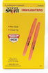 School Smart Highlighters, Pen Style, Chisel Tip, Orange, Pack of 12