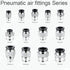 Pneumatic Push to Connect Tube Fitting, Male Straight 10mm Tube OD x 3/8”NPT Air Line Fittings, Pack of 10