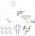 FYSUIMU 50Pcs Funeral Thank You Card Cross Flower Sympathy Boxed Thank You