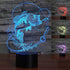 Jinnwell 3D Fishing Fish Night Light Lamp Illusion Night Light 7 Color Changing