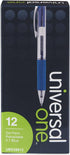Universal Comfort Grip Gel Pen, Retractable, Medium 0.7 mm, Blue Ink, Dozen