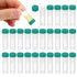 PATIKIL 200Pcs Self Standing Cryogenic Vial, 1ml Plastic Test Tube, Green Cap for Lab Science
