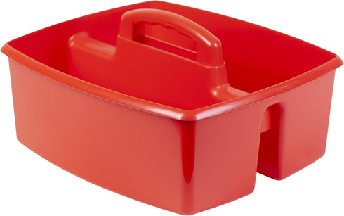 Storex Large Classroom Caddy, 13 x 11 x 6.575 Inches, Red, Case of 6