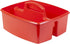 Storex Large Classroom Caddy, 13 x 11 x 6.575 Inches, Red, Case of 6