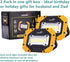 sunzone (2 Pack) Portable LED Work Light,AA Battery Powered Flood Lights,Super Bright Workshop Job Site Lighting