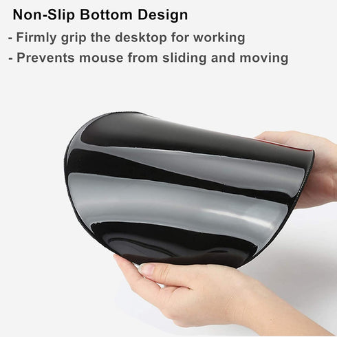 Mouse Pad with Wrist Support - Non Slip Ergonomic Mouse Mat for Office, Computer, Laptop (Beige Purple Marble)
